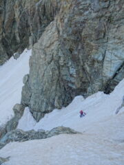 Gianmario nella parte bassa prima del traverso