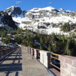 Attraversamento della Diga del Lago Fregabolgia, puntando dritto come l'ago di una bussola verso il M.Cabianca.