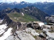 Cresta Crabun e sullo sfondo Prial e Lose Bianche