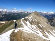 Scendendo verso il Pas de la Fanfare.