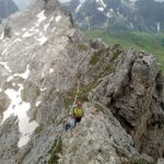 la parte finale della cresta e la cima Ra Gusela