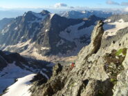 Su bella roccia lungo lo sperone