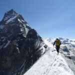 Le creste nevose finali al ritorno