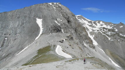 Il colle. Sullo sfondo i Rochers Charnies