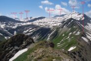 Il gran panorama risalendo (per errore) la cresta dal Col des Chavannes