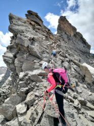 in cresta con al fondo la Mezzenile..