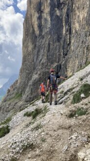 Rientro dalla cengia dei camosci
