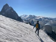 La cima col bivacco Novella