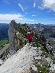 Sulla cresta in cima al Freid