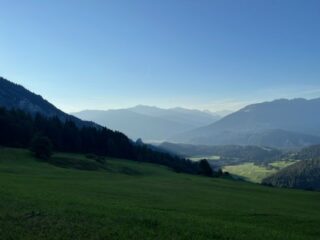 Il panorama da Fidaz al mattino