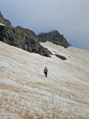 Sul ghiacciaio verso il passo del rosoire