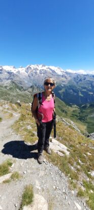 sullo sfondo il gruppo del Rosa 