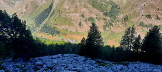 Lungo il traverso del 7 con vista su Rhemes