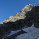Nevaio e cresta di salita al sole