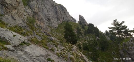 Il tratto per la forcella del Torrione 