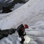 traverso nel canalino di accesso alla parte superiore della gita