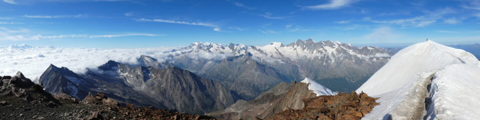 Panorama incredibile dalla cima del Weissmies