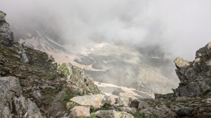 Dal colletto Tailly verso il ghiacciaio d'Otro