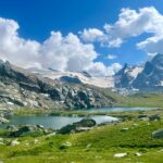 Vista del ghiacciaio salendo verso il colle di Planaval