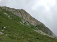 la parete rientrando verso il rifugio