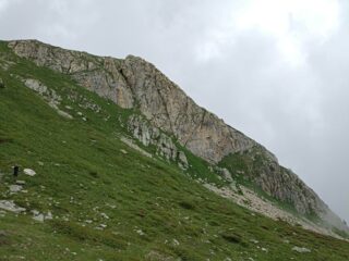 la parete rientrando verso il rifugio