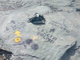 indicazione poco prima di abbandonare il sentiero 7