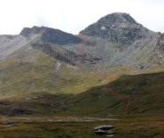 grosso modo la mia linea di salita al colle m.2984