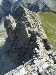 Primi passaggi già esposti in placca fessurata