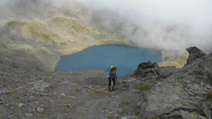 La salita verso il Pas du Lac Blanc