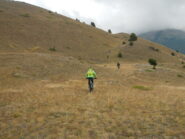 risalita al colletto dove il sentiero torna ad essere evidente