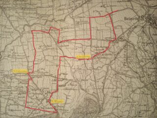 Il percorso nella vecchissima carta IGM