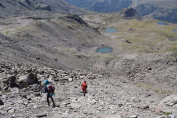 La ripida discesa verso La Gardiole