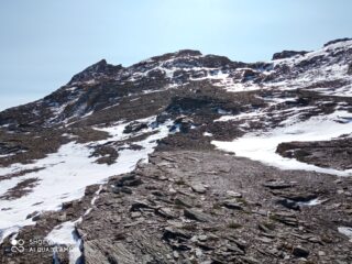 versante morenico verso la cima