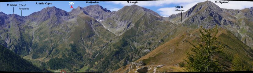 La testata del vallone di Rodoretto dalla cima del Trusciera
