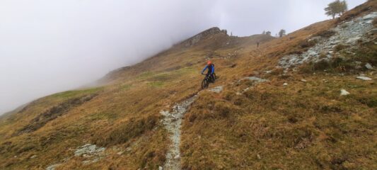In discesa sotto il col Mean
