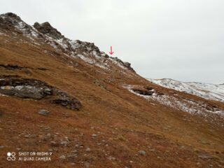 Verso il colle Croux poca neve