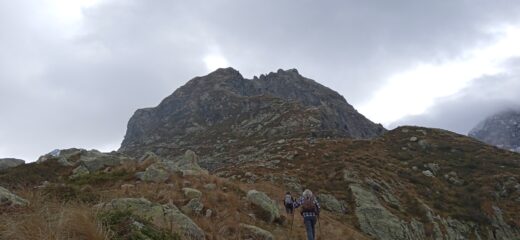 La nostra meta durante la salita dal Lago Vej del Buoc 
