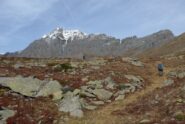 Salendo sula dorsale sopra Pian Ciamarella