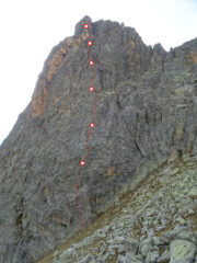 Linea di salita e soste