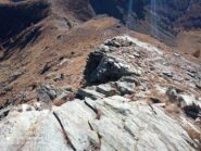 cresta vista da poco sotto la vetta