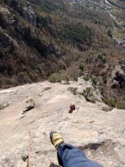 Vista dalla sosta del penultimo tiro.