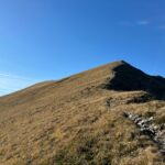 la discesa della cresta: primo tratto ripidissimo!