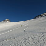 Prima discesa da poco sopra il colle