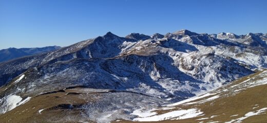 La dorsale verso la Cima Ferrarine dalla Cima Ciuaiera 