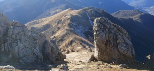 Discesa verso la dorsale e Colle del Prione 