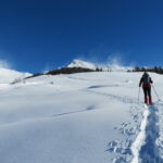 Ultimo tratto di salita, con alpeggio in vista