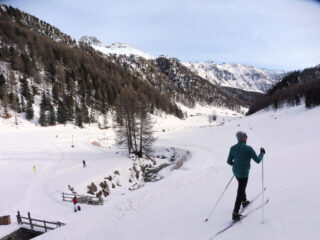 Dal rifugio la pista di fondo