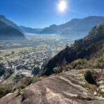 vista dalla cima della via