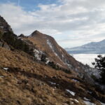 al fondo il Truc del Vento dall'alto vallone dell'Addoi..