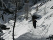 in salita verso Capanna Mautino